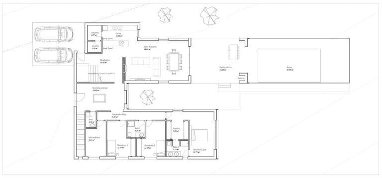 Propuesta para una vivienda unifamiliar en la sierra de Córdoba.